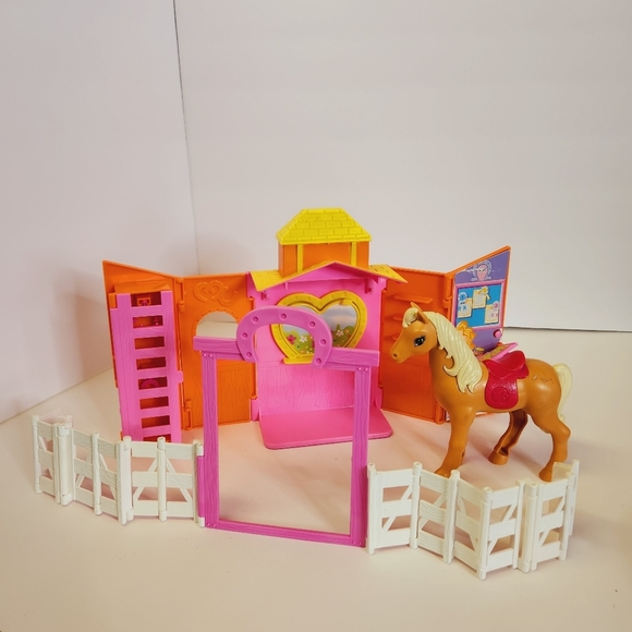Polly Pocket 2002 Vintage Horse Stable Set McDonalds Barbie Toy Lot - Picture 10 of 10